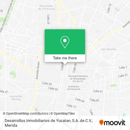 Desarrollos Inmobiliarios de Yucatan, S.A. de C.V. map
