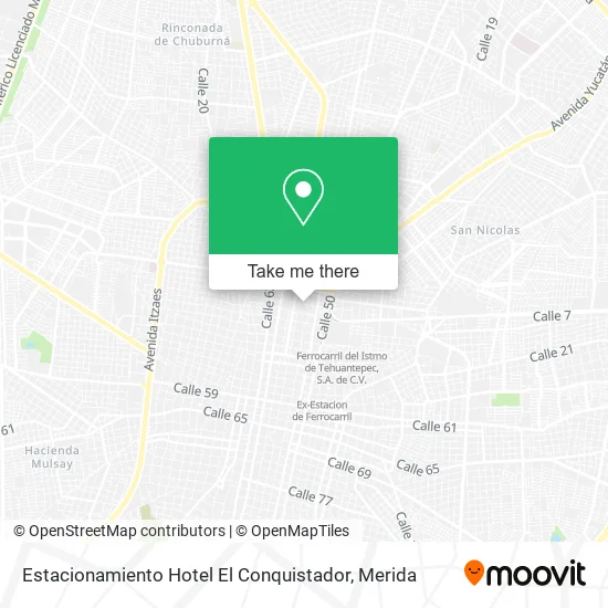 Mapa de Estacionamiento Hotel El Conquistador