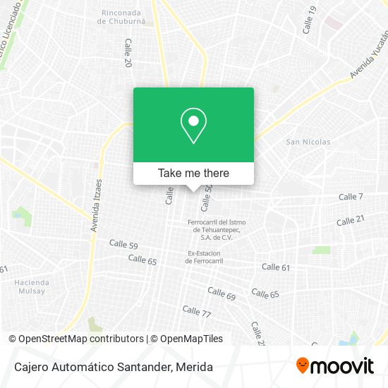 Mapa de Cajero Automático Santander