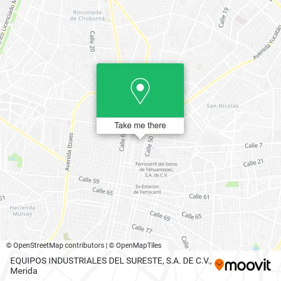 EQUIPOS INDUSTRIALES DEL SURESTE, S.A. DE C.V. map