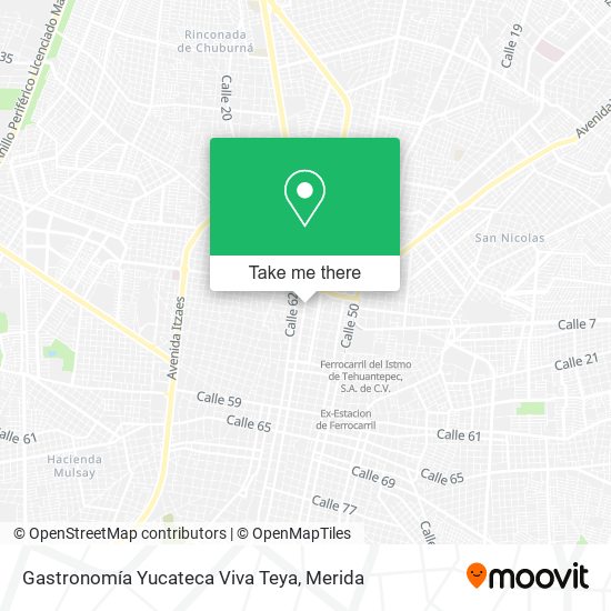 Gastronomía Yucateca Viva Teya map