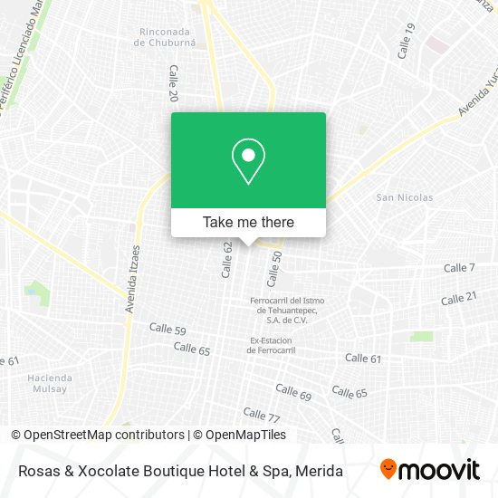 Rosas & Xocolate Boutique Hotel & Spa map