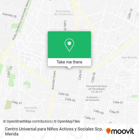 Mapa de Centro Universal para Niños Activos y Sociales Scp