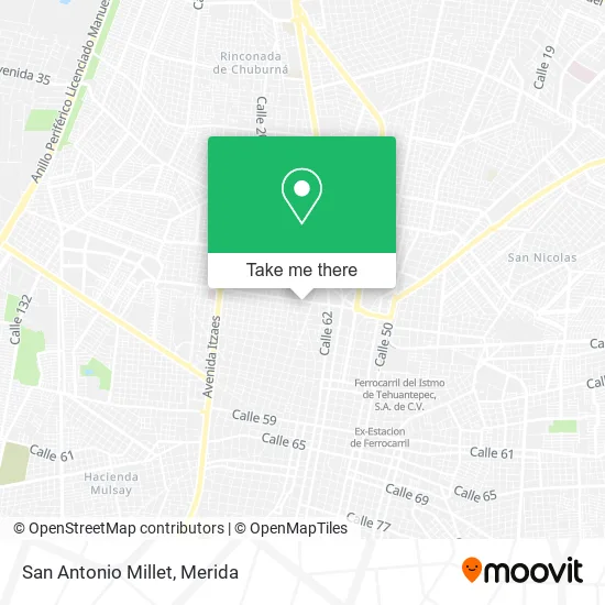 Mapa de San Antonio Millet