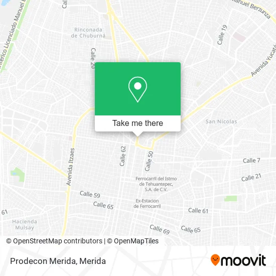 Mapa de Prodecon Merida