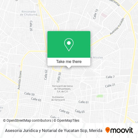 Asesoria Juridica y Notarial de Yucatan Scp map