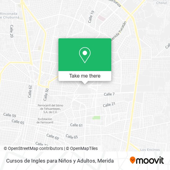 Mapa de Cursos de Ingles para Niños y Adultos