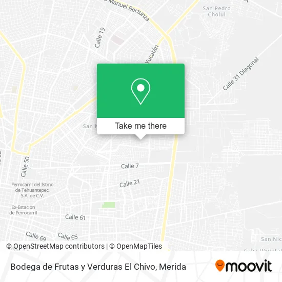 Bodega de Frutas y Verduras El Chivo map