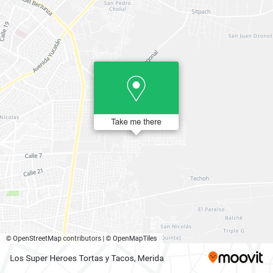 Los Super Heroes Tortas y Tacos map