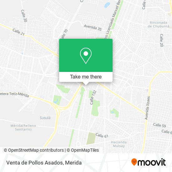 Venta de Pollos Asados map