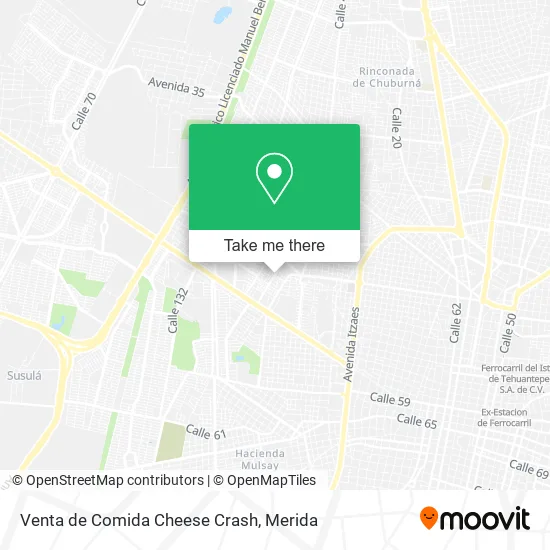 Venta de Comida Cheese Crash map