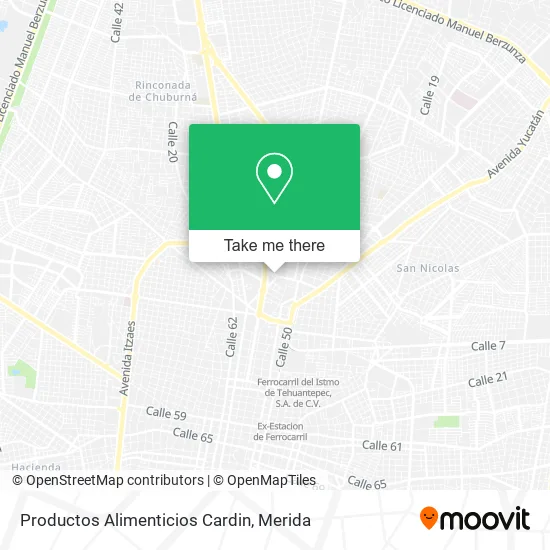 Productos Alimenticios Cardin map