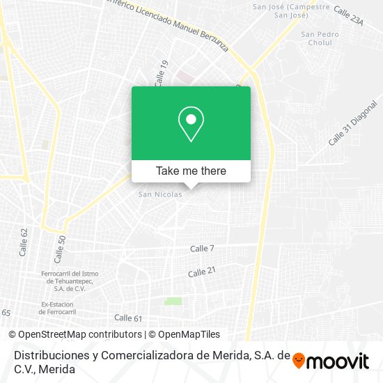 Mapa de Distribuciones y Comercializadora de Merida, S.A. de C.V.