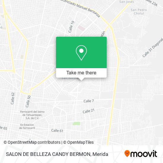 Mapa de SALON DE BELLEZA CANDY BERMON