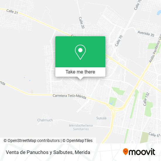 Mapa de Venta de Panuchos y Salbutes