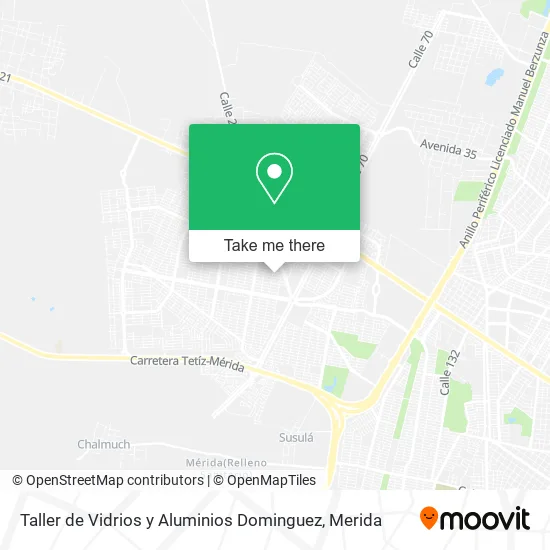 Mapa de Taller de Vidrios y Aluminios Dominguez