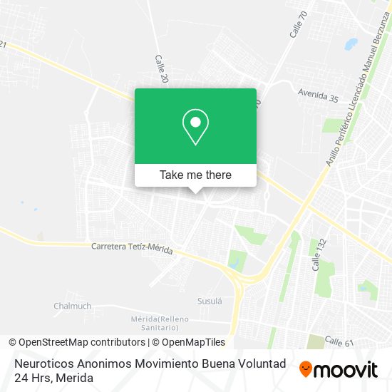 Mapa de Neuroticos Anonimos Movimiento Buena Voluntad 24 Hrs