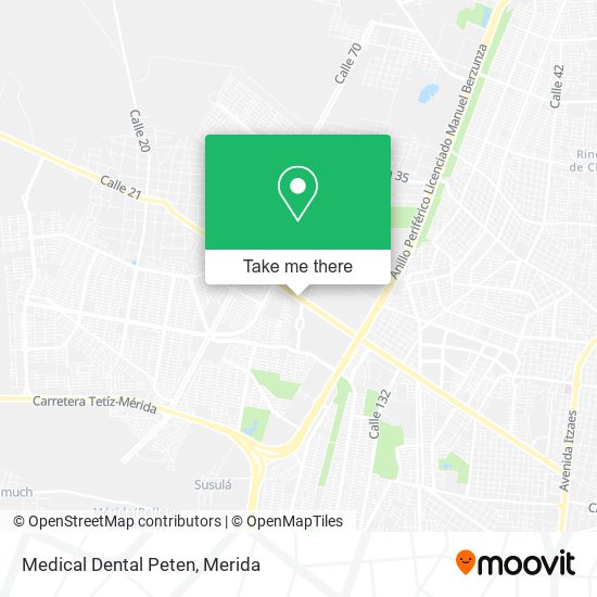 Mapa de Medical Dental Peten
