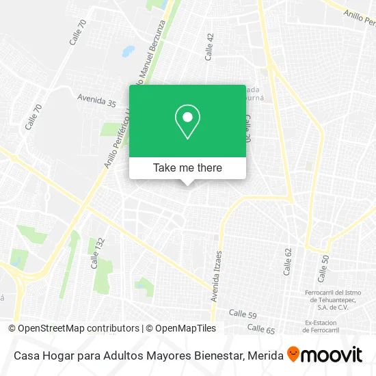 Casa Hogar para Adultos Mayores Bienestar map