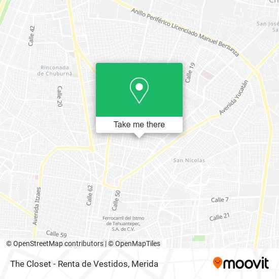 The Closet - Renta de Vestidos map