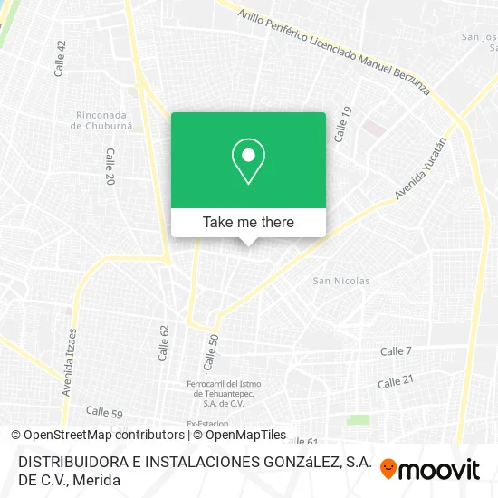 Mapa de DISTRIBUIDORA E INSTALACIONES GONZáLEZ, S.A. DE C.V.
