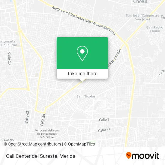 Call Center del Sureste map