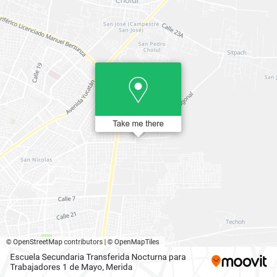Escuela Secundaria Transferida Nocturna para Trabajadores 1 de Mayo map