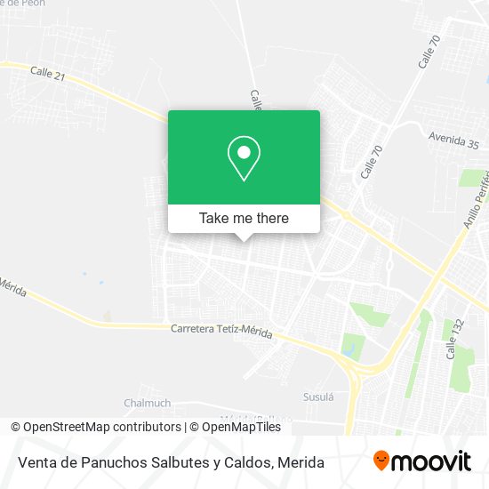 Mapa de Venta de Panuchos Salbutes y Caldos