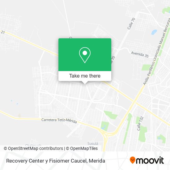 Recovery Center y Fisiomer Caucel map