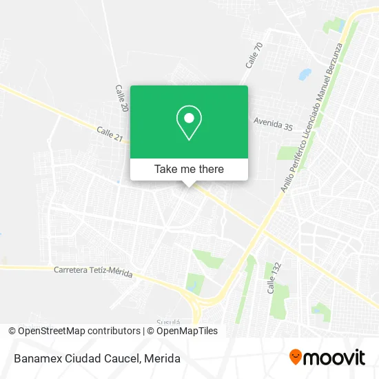 Mapa de Banamex Ciudad Caucel