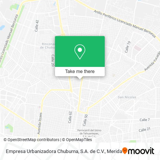 Mapa de Empresa Urbanizadora Chuburna, S.A. de C.V.