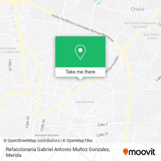 Mapa de Refaccionaria Gabriel Antonio Muñoz Gonzalez