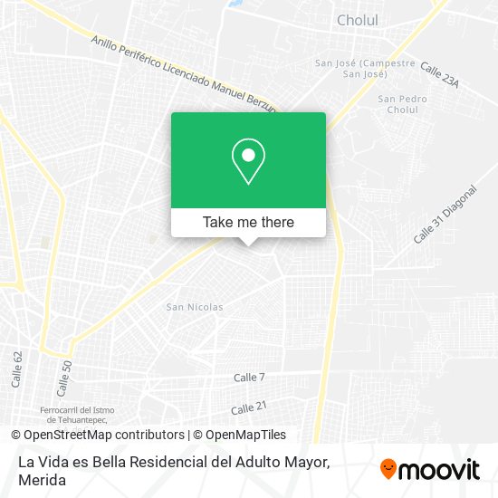 La Vida es Bella Residencial del Adulto Mayor map