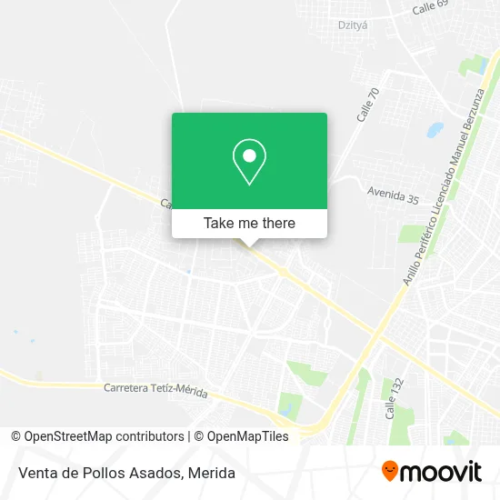 Venta de Pollos Asados map