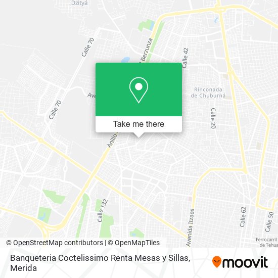 Banqueteria Coctelissimo Renta Mesas y Sillas map