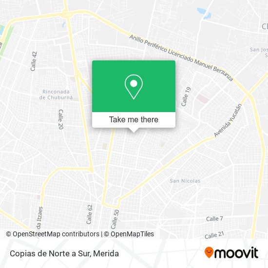 Copias de Norte a Sur map