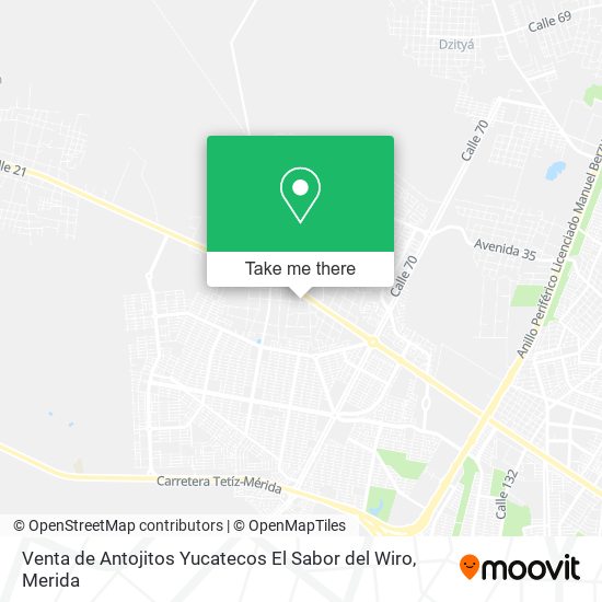 Venta de Antojitos Yucatecos El Sabor del Wiro map
