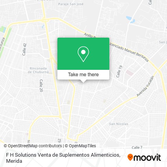 F H Solutions Venta de Suplementos Alimenticios map