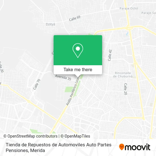 Tienda de Repuestos de Automoviles Auto Partes Pensiones map