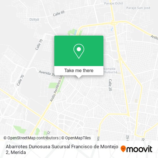 Abarrotes Dunosusa Sucursal Francisco de Montejo 2 map