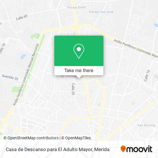 Mapa de Casa de Descanso para El Adulto Mayor
