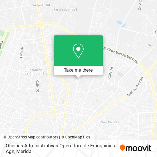 Oficinas Administrativas Operadora de Franquicias Agn map