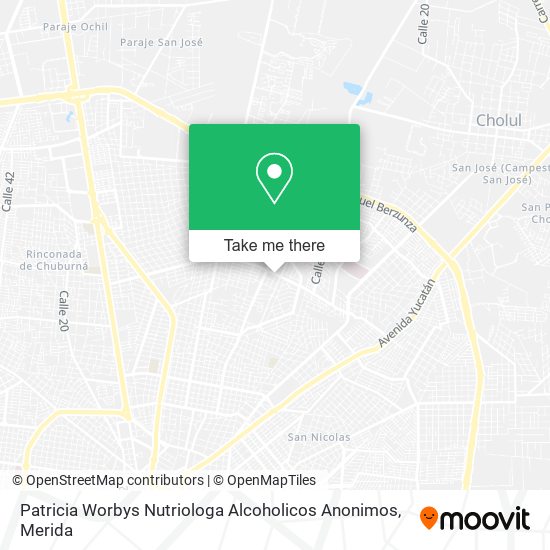 Patricia Worbys Nutriologa Alcoholicos Anonimos map