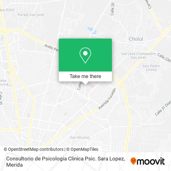 Consultorio de Psicologia Clinica Psic. Sara Lopez map