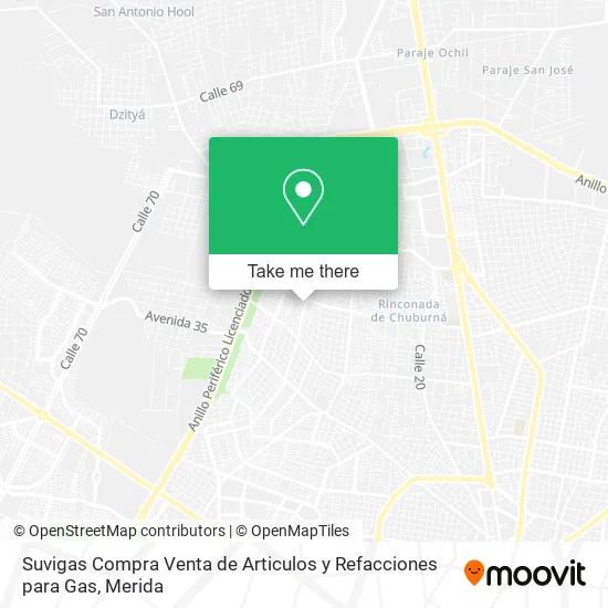 Mapa de Suvigas Compra Venta de Articulos y Refacciones para Gas