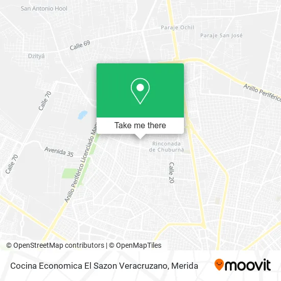 Mapa de Cocina Economica El Sazon Veracruzano