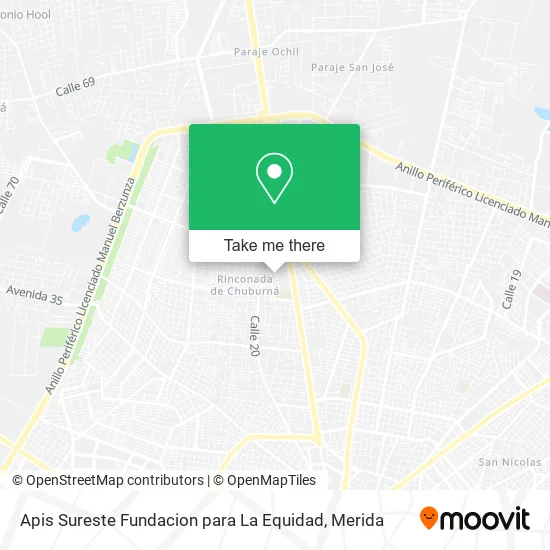Mapa de Apis Sureste Fundacion para La Equidad