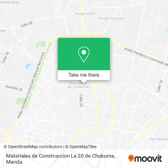 Materiales de Construccion La 20 de Chuburna map
