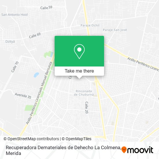 Recuperadora Demateriales de Dehecho La Colmena map