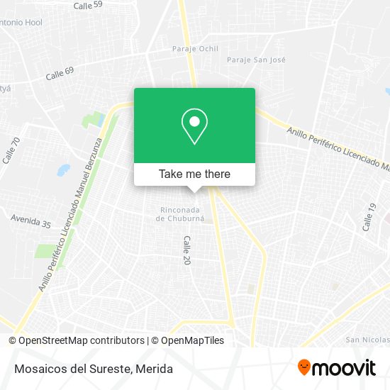 Mapa de Mosaicos del Sureste